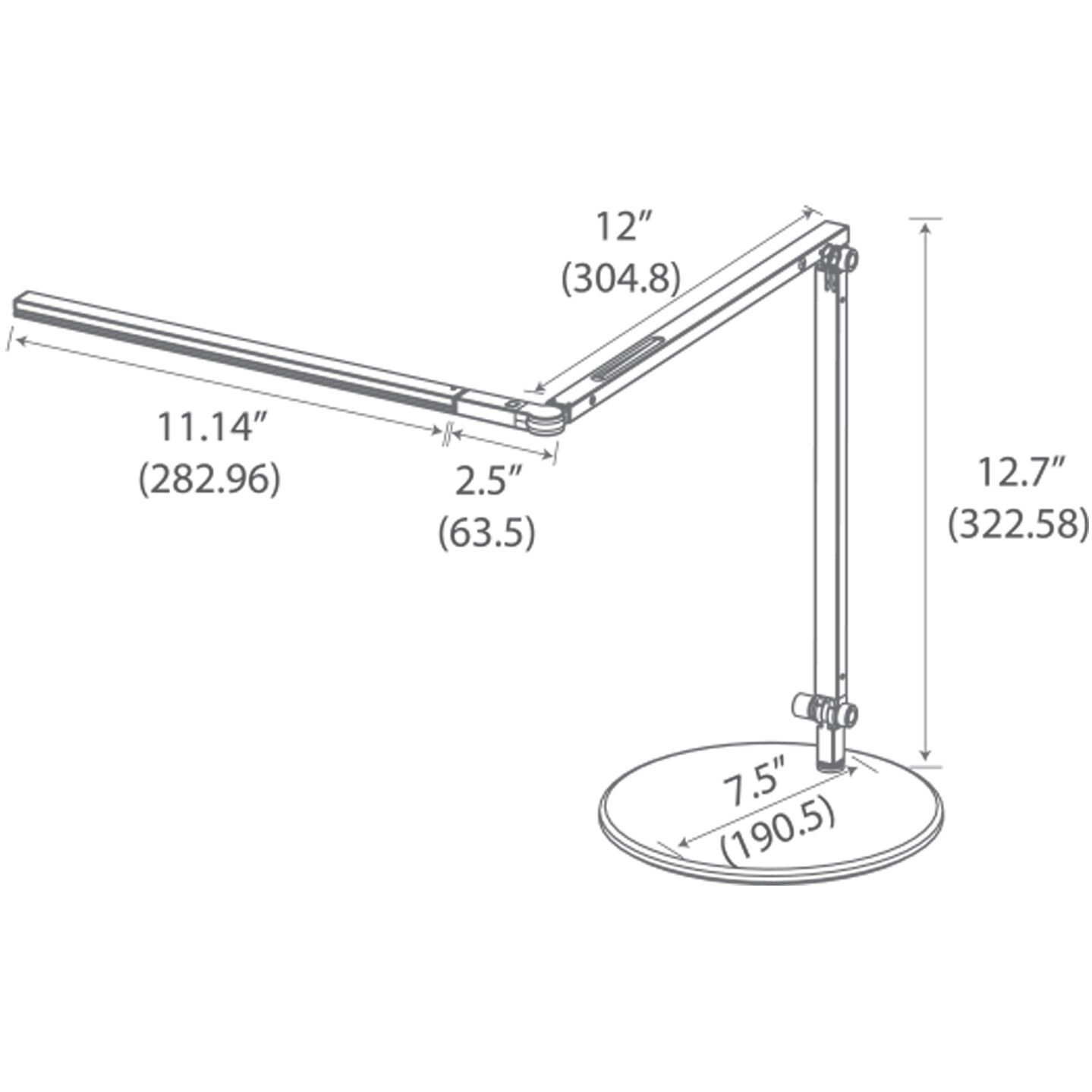 Z-Bar Mini 12.7 inch 5.00 watt White Desk Lamp Portable Light